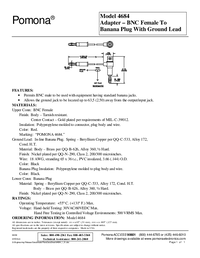 Thumbnail of document Data Sheet - 4684 BNC (F) To Banana Plug & Single Ground Banana Plug